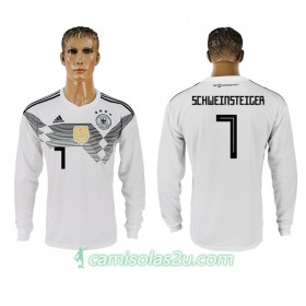 Camisolas de Futebol Alemanha Schweinsteiger 7 Equipamento Principal Copa do Mundo 2018 Manga Comprida